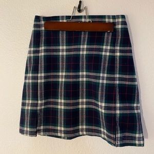 brandy melville navy plaid cara skirt